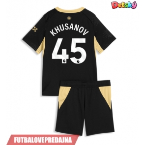 Lacne Dětský Futbalové dres Manchester City Abdukodir Khusanov #45 2026-27 Krátky Rukáv - Preč (+ trenírky)